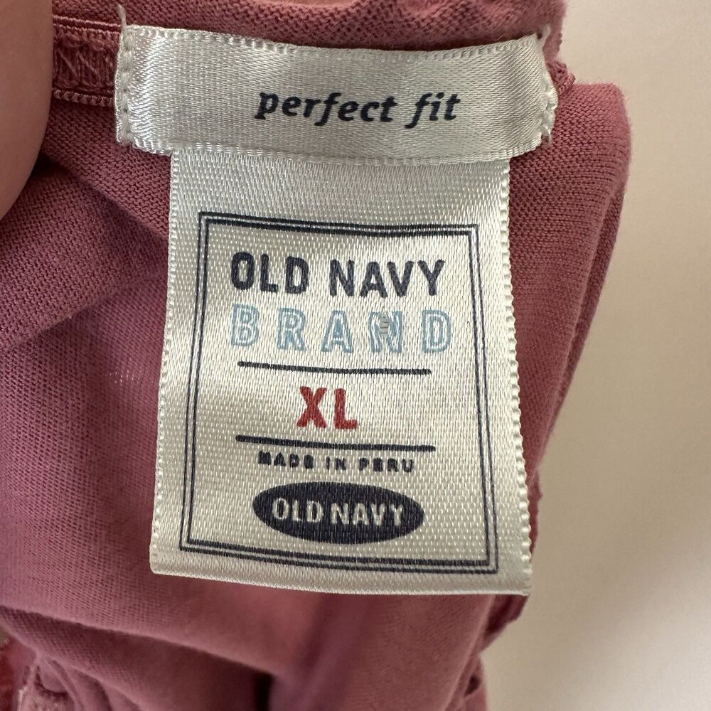 VTG Old Navy Top Women XL  Babydoll Empire Waist Cap Sleeve Pullover Pink Y2K - Picture 2 of 5